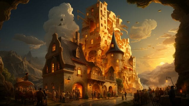 Unlocking Opportunities with a Renowned Social Media Marketing Agency in the Philippines | Lime Digital Asia A painting of a castle with people walking around it.