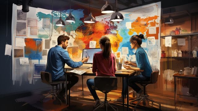 Maximizing Your ROI: Tips for Effective Digital Marketing in the Philippines | Lime Digital Asia A group of people sitting at a table working on a computer.
