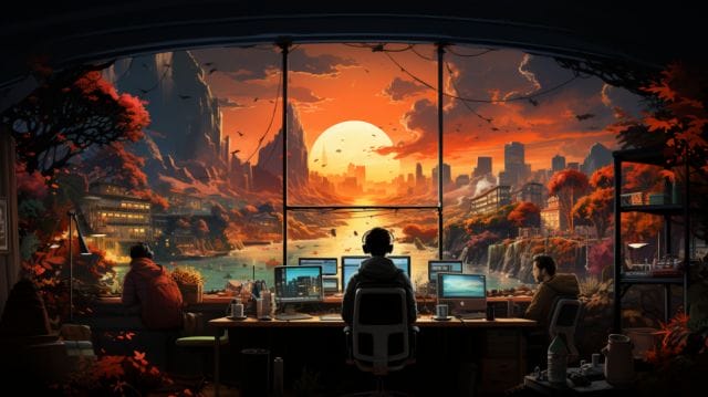 The Benefits of Paid Advertising: How to Make Your Ad Spend Count with the Top Ad Agencies in the Philippines | Lime Digital Asia A man sitting at a desk in front of a sunset.