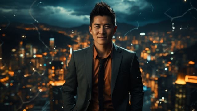 Paid Ads: The Gateway to Success in Online Advertising in the Philippines | Lime Digital Asia A man in a suit standing in front of a city at night.