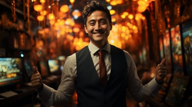 Digital Advertising Agency in the Philippines: Everything You Need to Know | Lime Digital Asia A man in a suit standing in front of a casino.