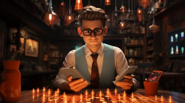 How to Choose the Right Digital Marketing Agency in the Philippines | Lime Digital Asia A man sitting at a table with candles and a cell phone.