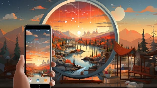 How to Measure the Success of Your Digital Marketing Campaign in the Philippines: A Comprehensive Guide | Lime Digital Asia A person is holding up a phone with an image of a mountain scene.